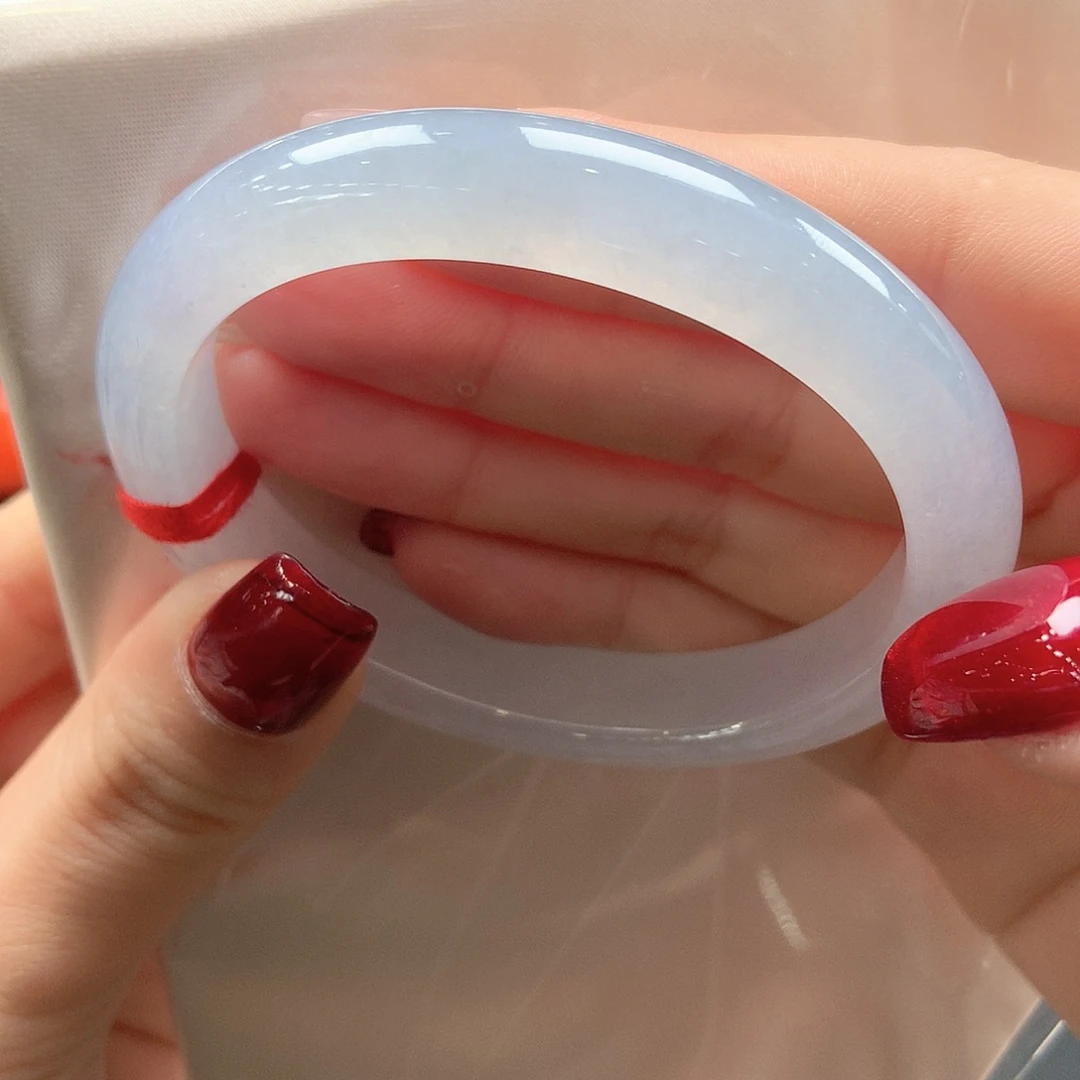 翡翠未镶嵌手镯冰冰蓝贵妃88号