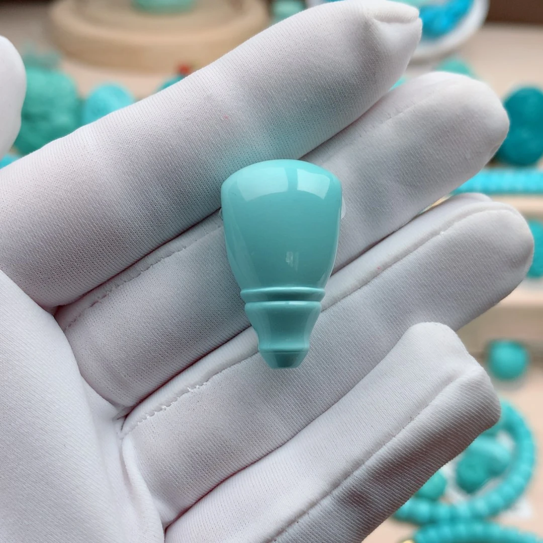 绿松石珠宝奇石未镶嵌15.5mm