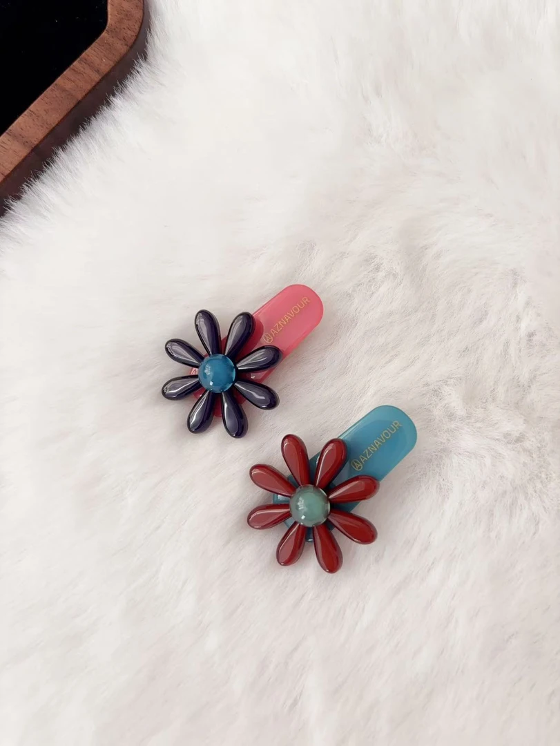 清新花朵侧边夹A497