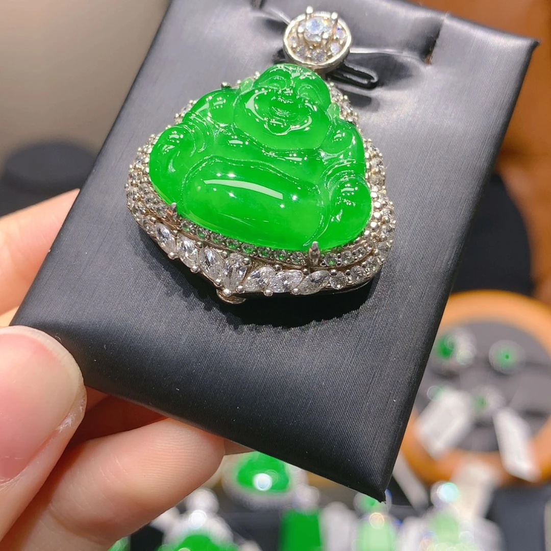 【闪购商品】颈饰银S925镶嵌翡翠5柒姐