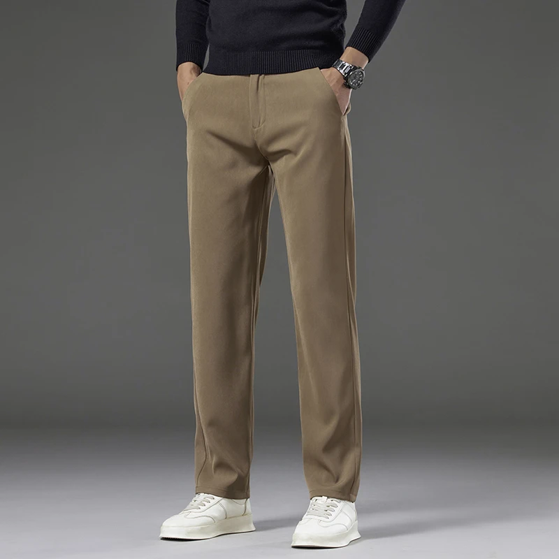 2025春季休闲长裤男士直筒裤弹力修身韩版潮流百搭上班工作男裤
