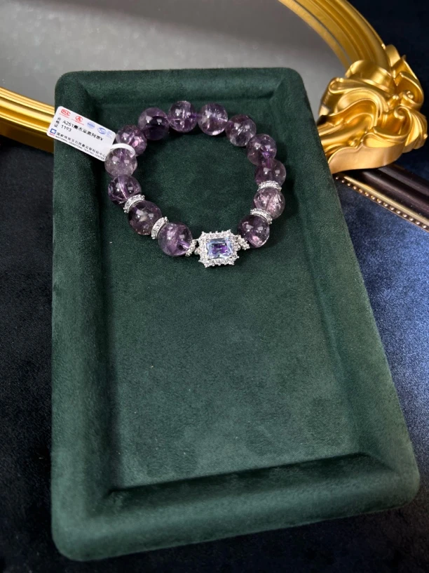 A251天然水晶薰衣草紫阿塞高级百搭手链手串