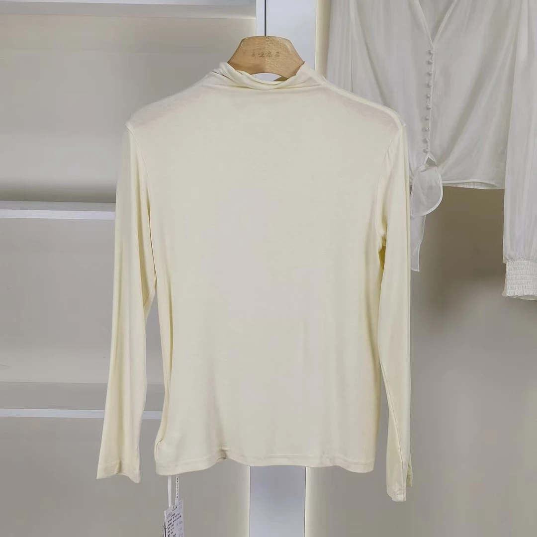 麦迪尚品【夕Y】50909512 春秋时尚高领长袖打底衫品牌女装