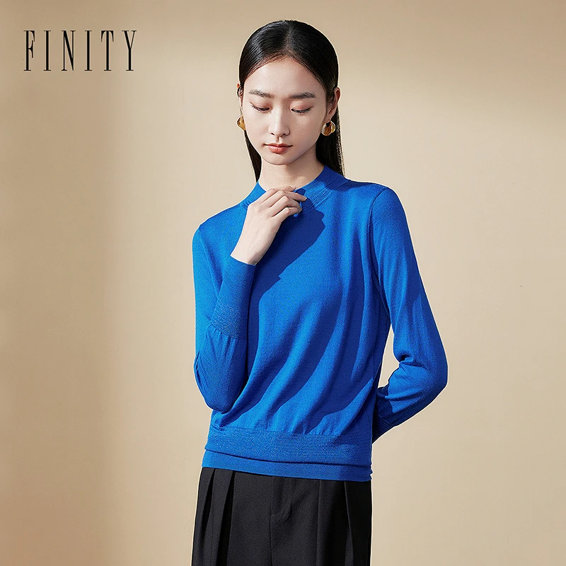 【粉丝专享】FINITY 新款羊毛衫气质修身休闲百搭时尚 F20VDA003S