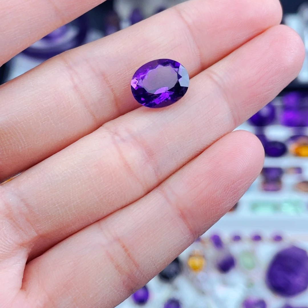 工厂精品定制紫水晶不退换未镶嵌水晶阑*