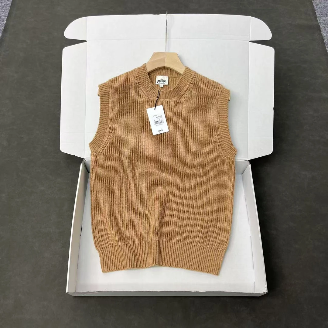 日单羊毛 男士圆领百搭针织马甲背心【可外穿可内搭】