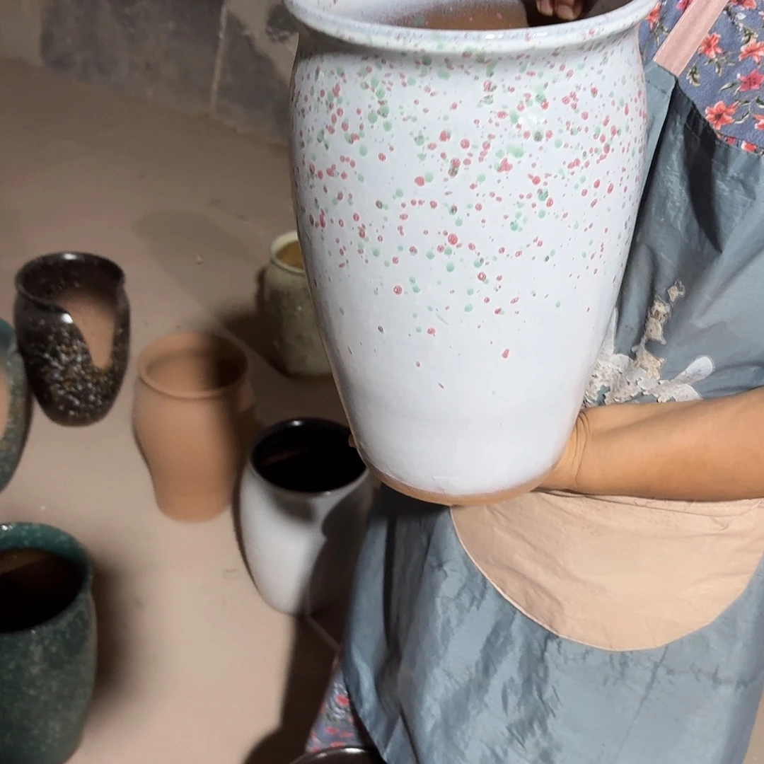紫砂花盆口20高33