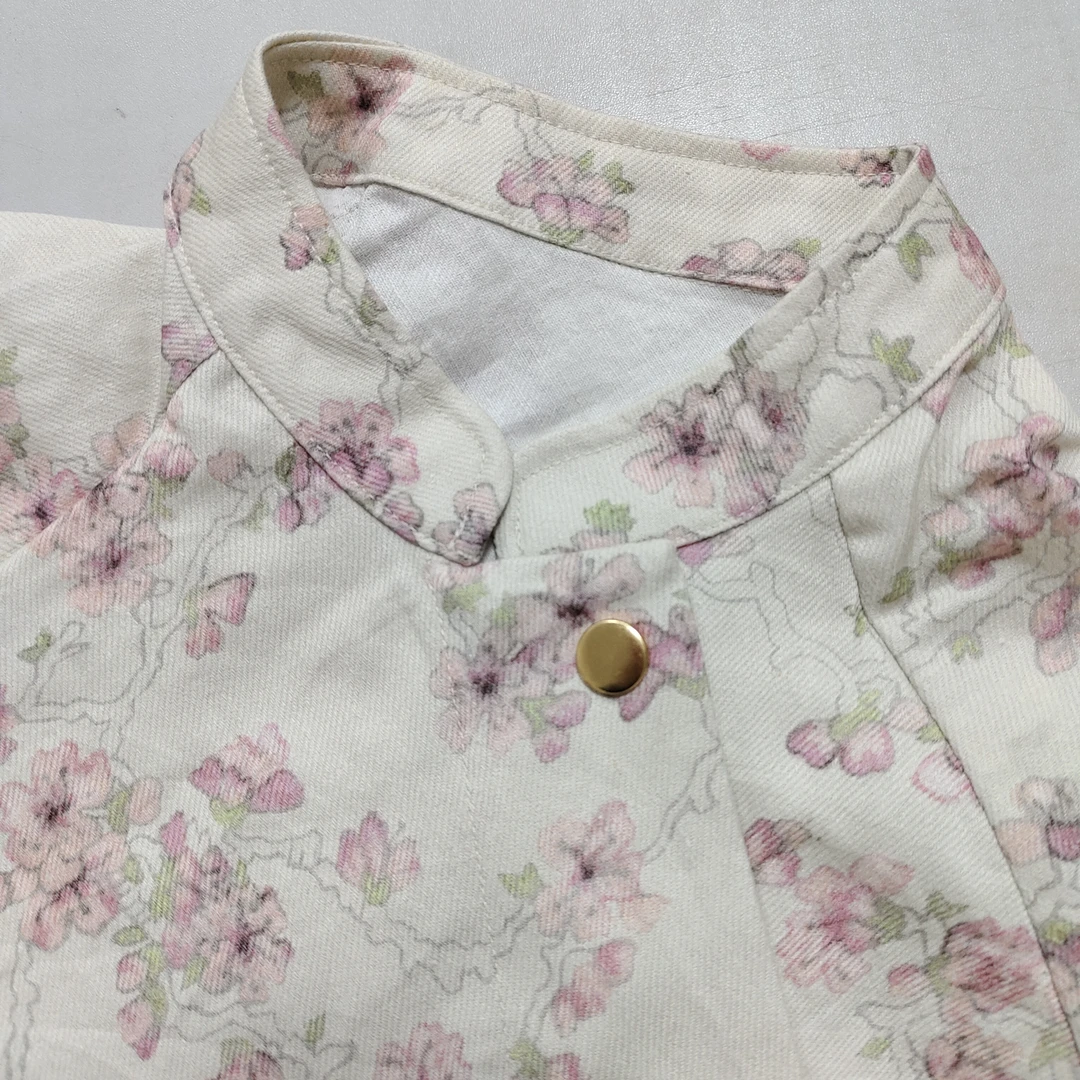 723号樱花碎花女装新中式长袖