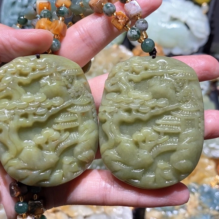 岫玉毛衣链未镶嵌