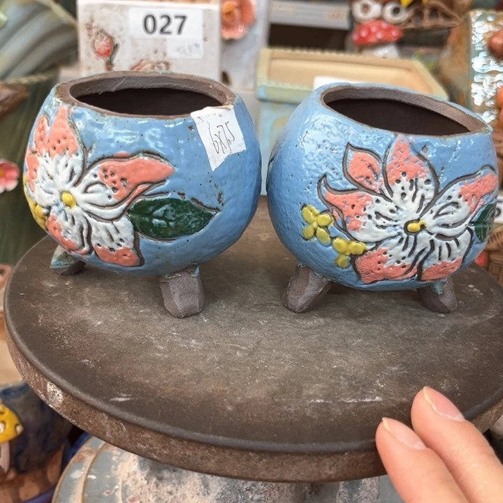 紫砂花盆粗陶材质多肉花盆