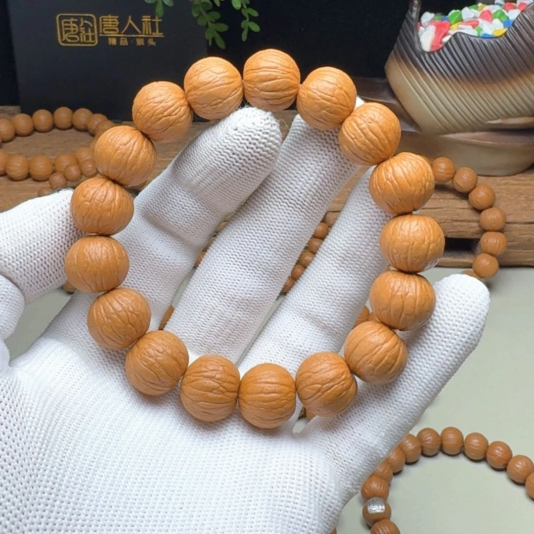 猴头核桃手串16中三维同尺聚宝盆