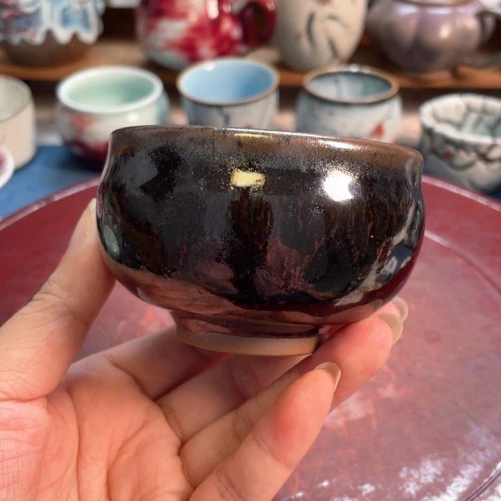 摆件钧瓷煤烧唐钧杯