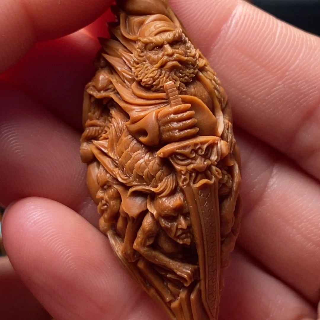 橄榄核手串/手链御龙双鬼钟馗