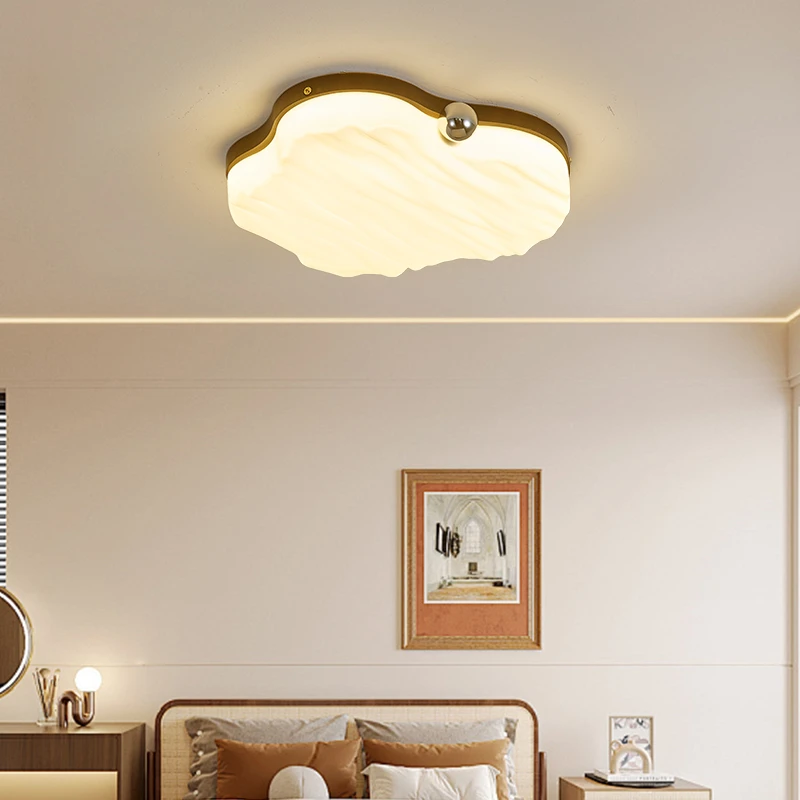 中古风卧室吸顶灯LED全光谱新中式法式奶油风简约阳台书房吸顶灯