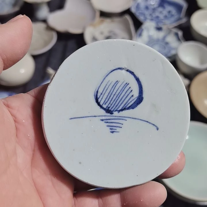 瓷片青花影青杯垫标夲