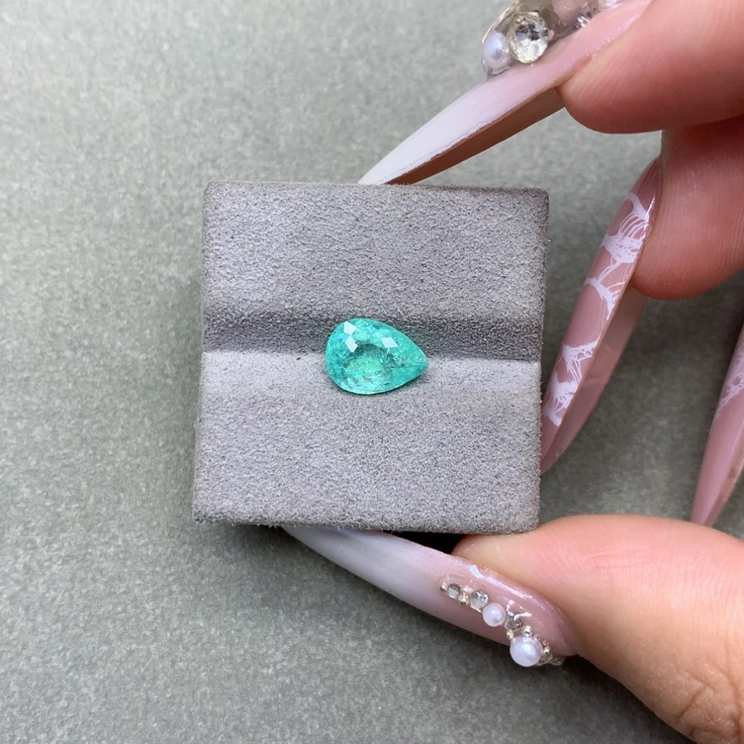 帕拉依巴碧玺珠宝半成品未镶嵌1.7ct天然霓虹帕拉伊巴福利