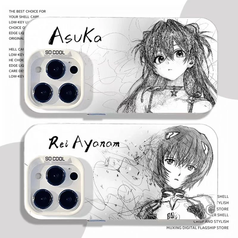 黑色素稿eva适用苹果17pro手机壳新款华为OPPO动漫小米vivo二次元