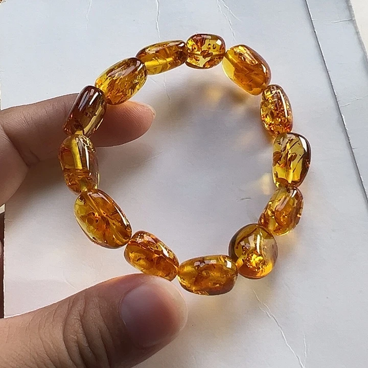 琥珀（花珀）未镶嵌项圈