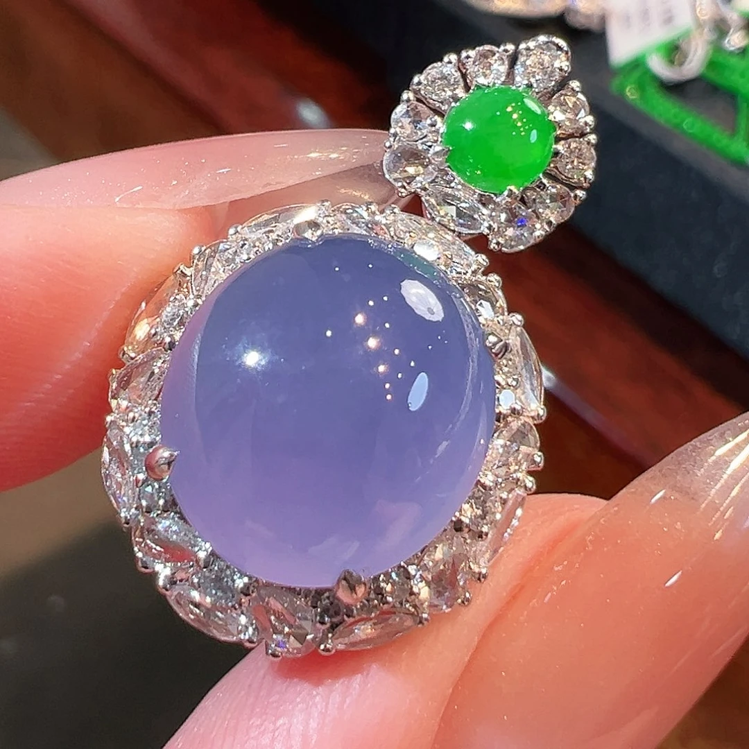 翡翠戒指18K金镶嵌两用款