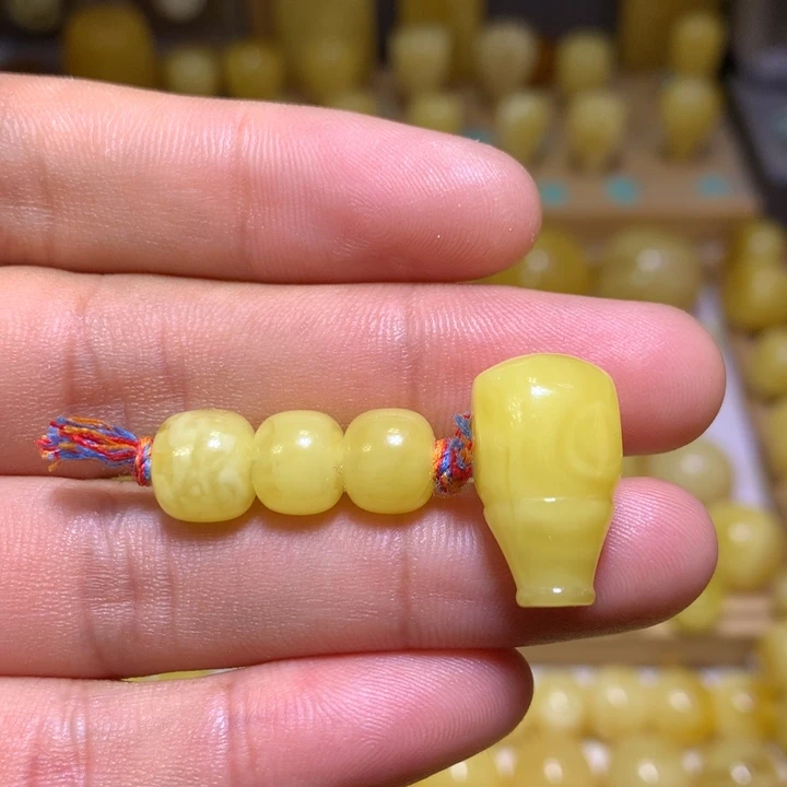 未镶嵌蜜蜡裸石天然俄料黄白花蜜蜡老型套装8.5-11