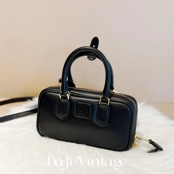 大吉中古/Miumiu缪缪黑金mini保龄球手提斜挎包