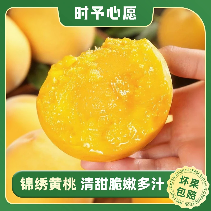 山东锦绣黄桃新鲜现摘黄桃当季水果整箱包邮