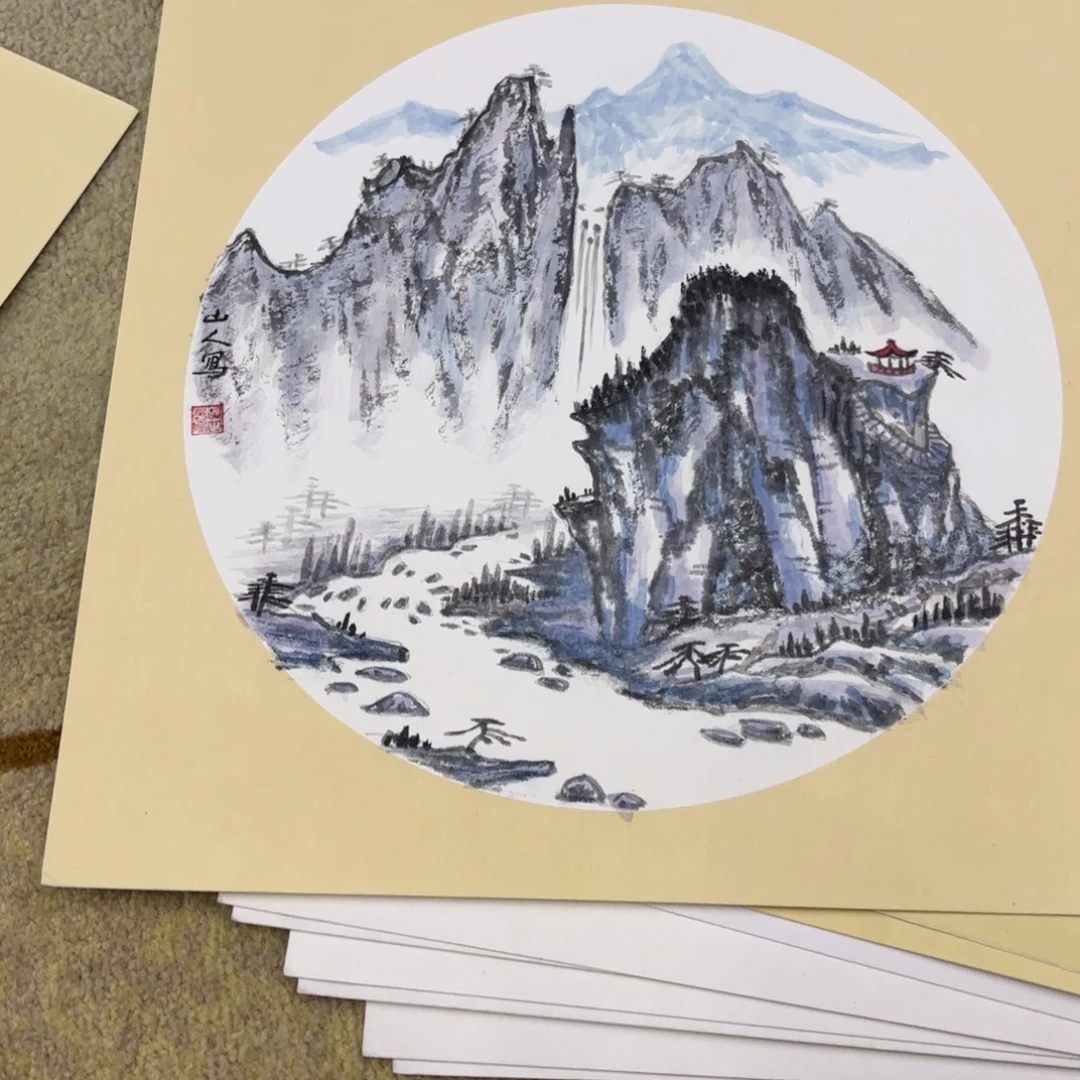 国画35-35卡纸作品艺