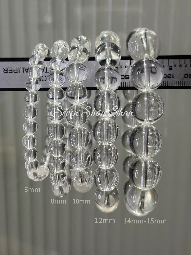 纯天然正品8A毕业级白水晶高净度新款100%真品先鉴上等白水晶手串