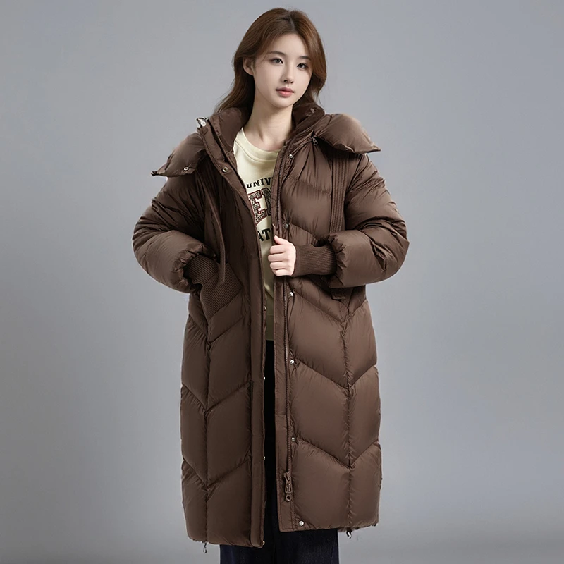 8056【专柜同款新国标90绒】加厚面包服时尚保暖休闲长款宽松外套