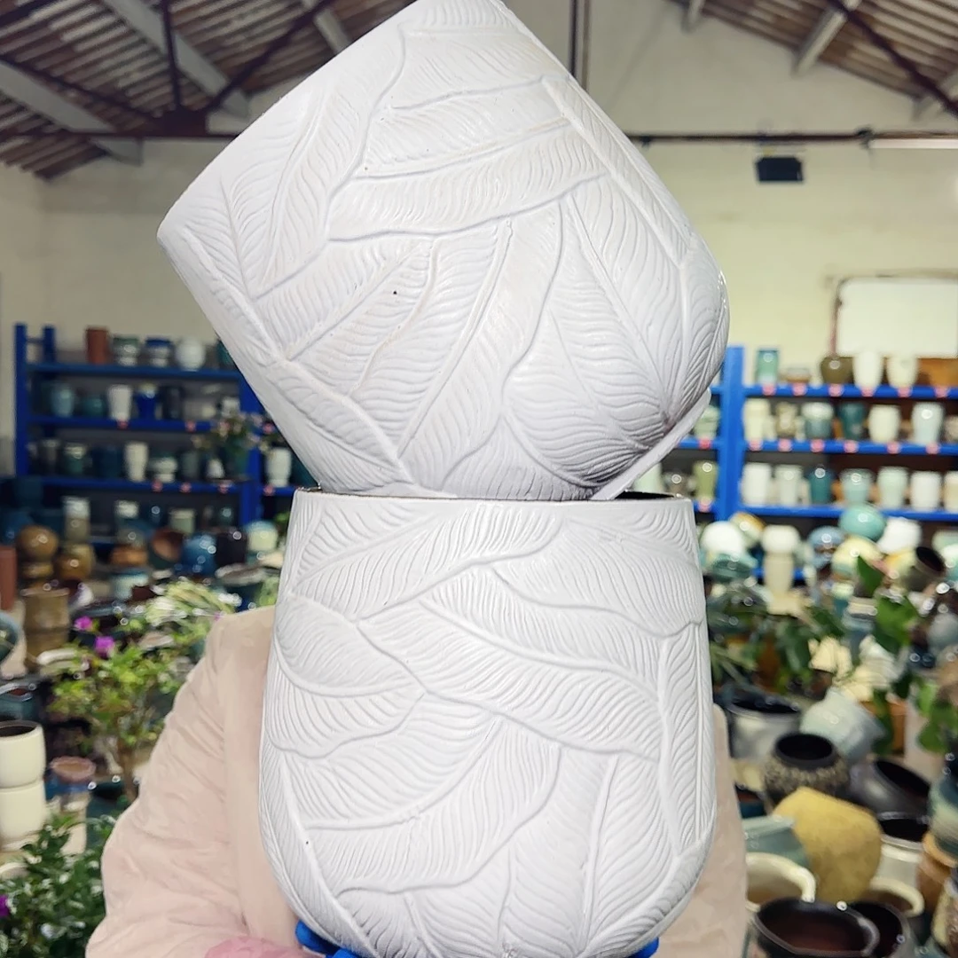 紫砂花盆高21口18