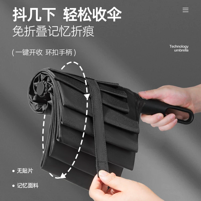 全自动折叠雨伞大号男士加固加厚抗风晴雨两用女防晒遮阳八骨洋伞