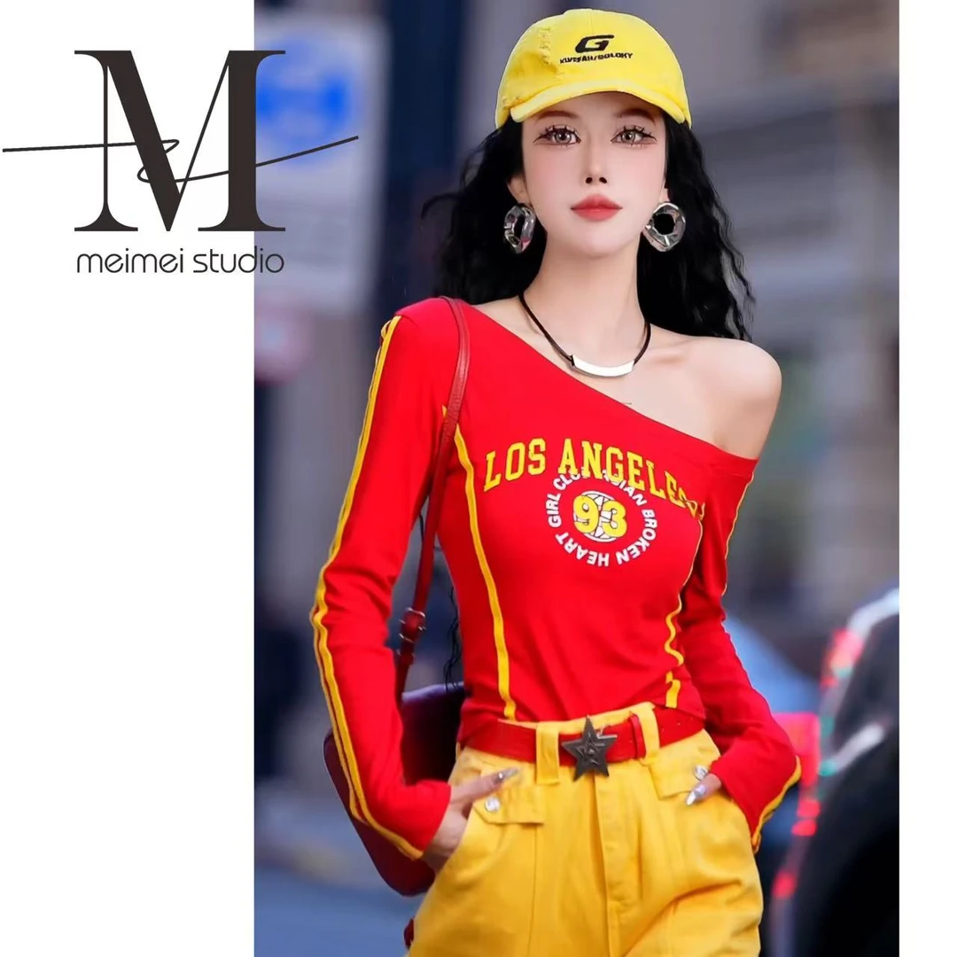 MEIMEI STUDIO时尚欧美显瘦新款轻奢休闲字母上衣238-30171970