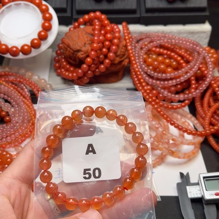 未镶嵌多样性发货默认微瑕称重8m m南红玛瑙