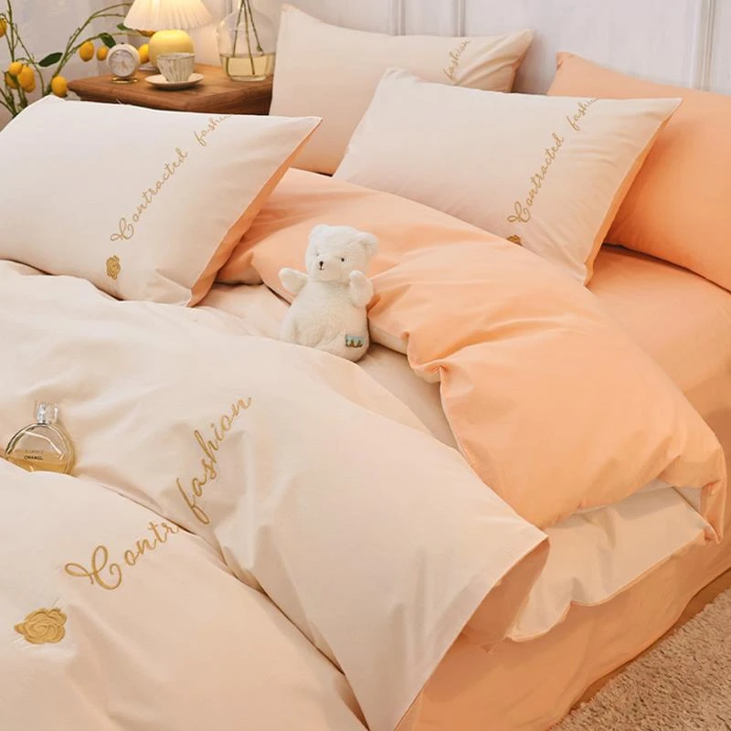 水星官网家纺60s高级纯棉床上四件套2025新款全棉床品被套三件套