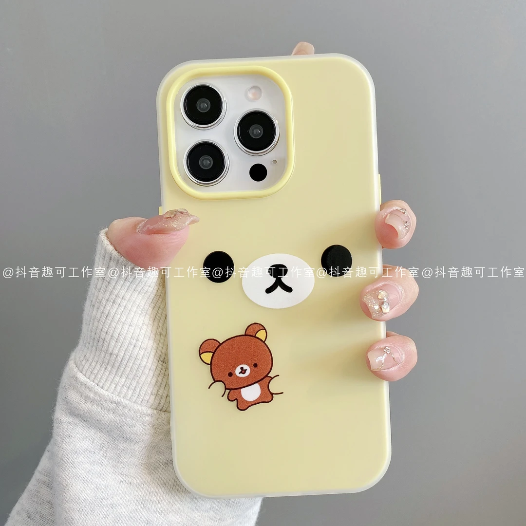 果冻壳适用iphone16promax苹果15/14/13华为小米小熊可爱潮手机壳