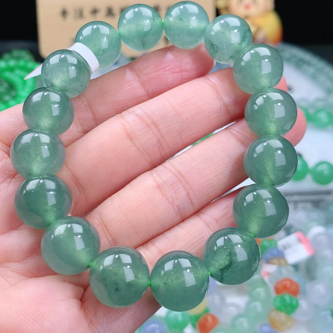 翡翠手链未镶嵌卡13.3mm