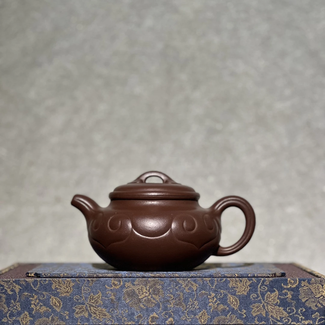 仿古如意，殷克虎，董文武高徒，底槽清，宜兴原矿紫砂壶，茶具茶器