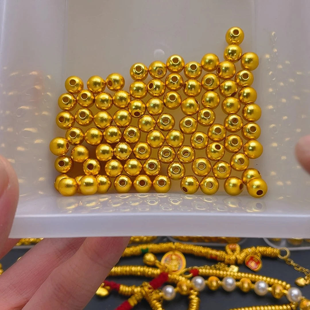 锆石铜合金高货古法珠8mm10颗