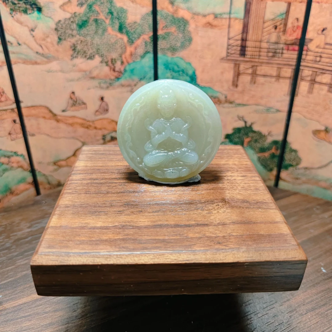 Q和田玉观音吊坠0596