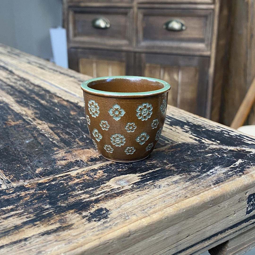 四海新品【龙泉青瓷宝相花客杯】柴窑高温瓷客杯杯茶杯