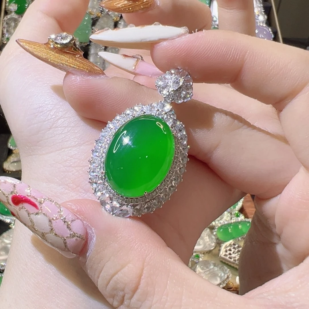 玛瑙/玉髓颈饰银S925镶嵌