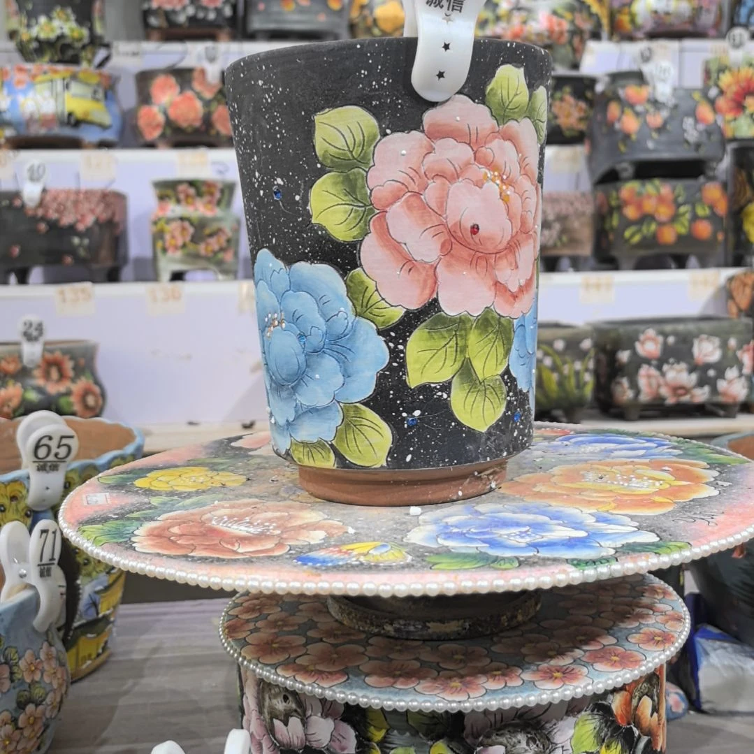 红泥花盆景德镇花盆