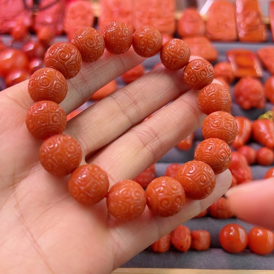 南红玛瑙手链未镶嵌