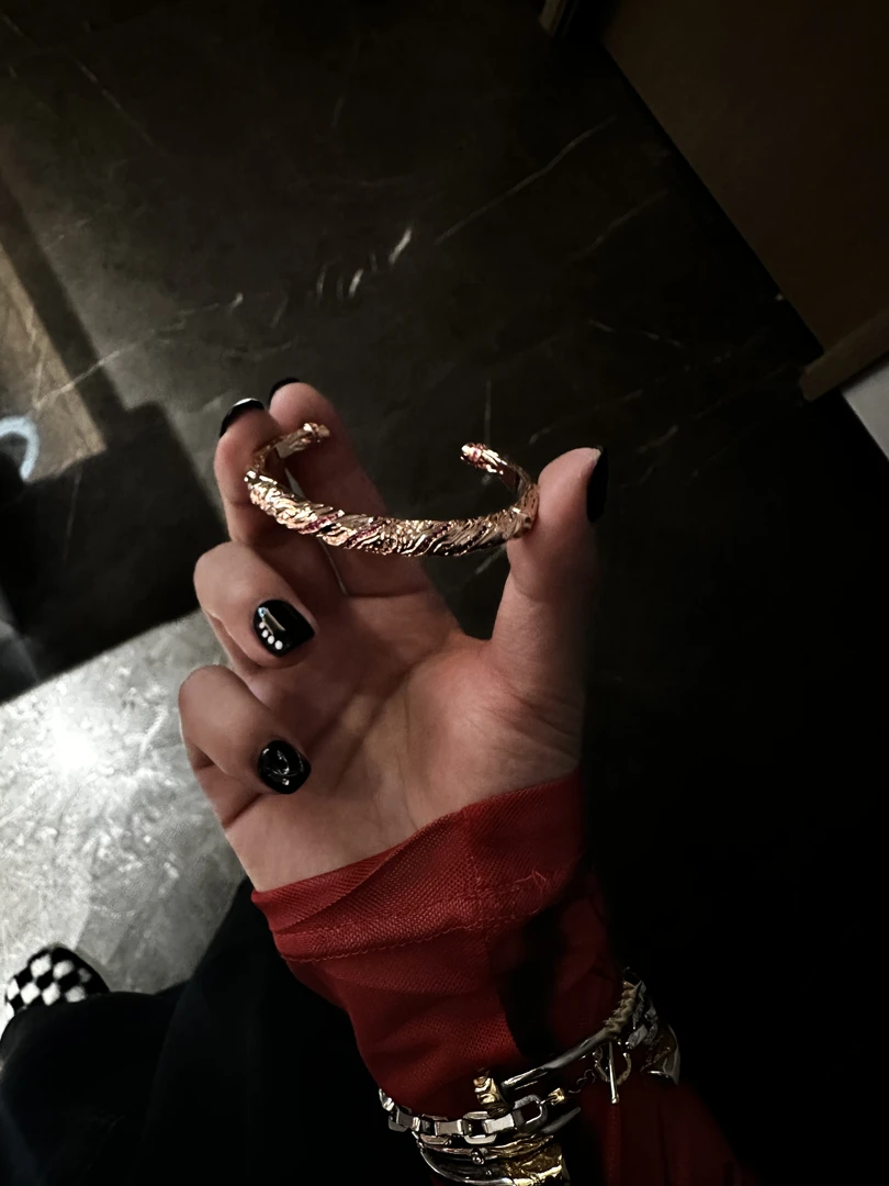 合金手镯 【涅槃 血枚神威 手镯】玫瑰黄紫锆手镯字嘻哈潮人街头