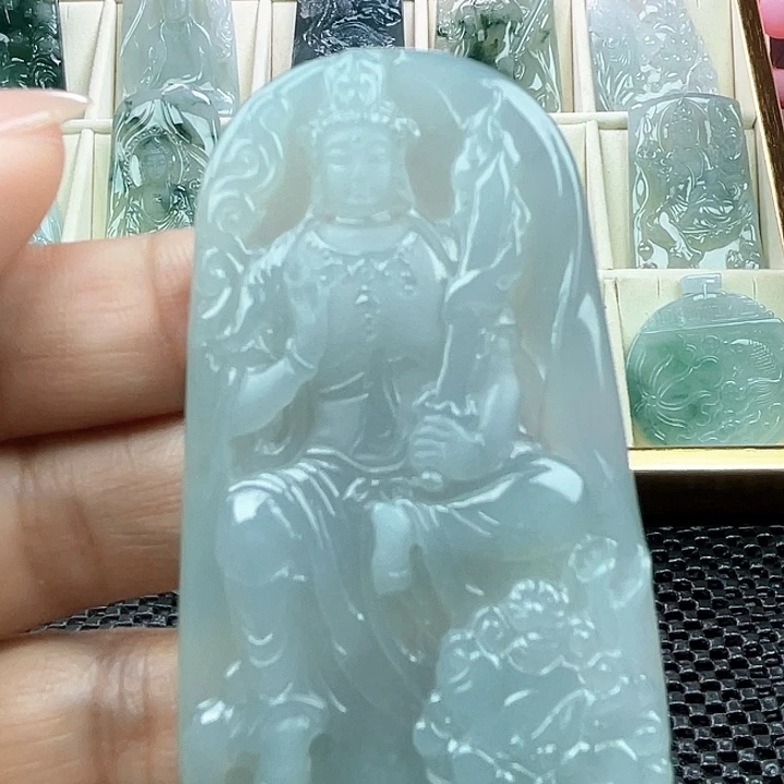 颈饰未镶嵌翡翠天然翡翠文殊