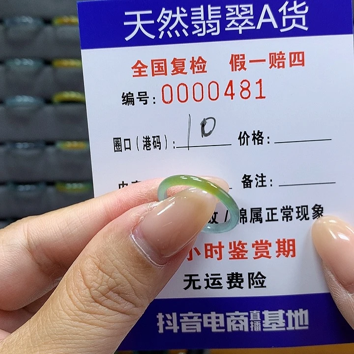 翡翠戒指未镶嵌     481