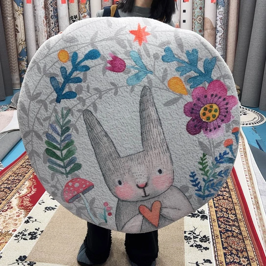 混纺加厚棉布底仿羊绒直径一米圆全新特价福利