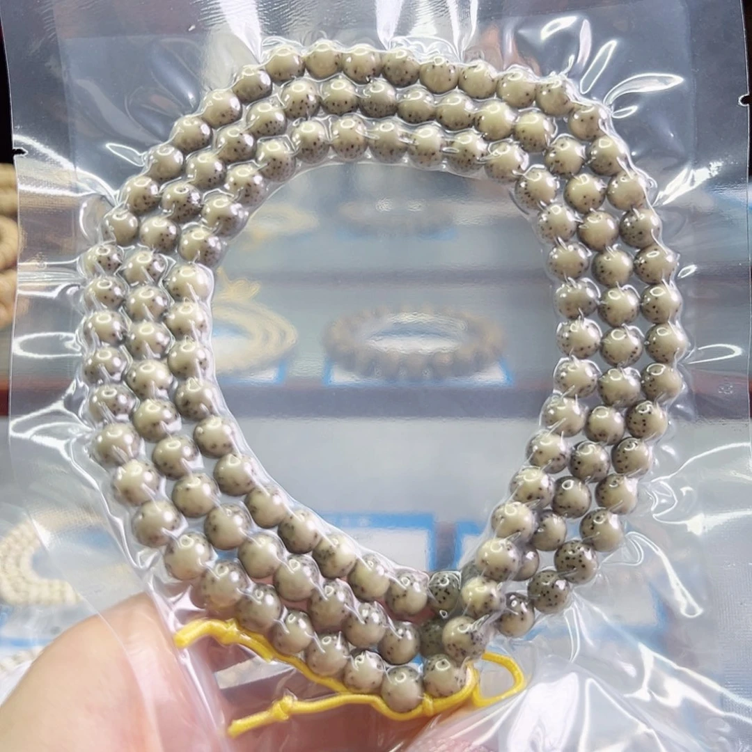 星月菩提手串小琴石玉河豚8圆108