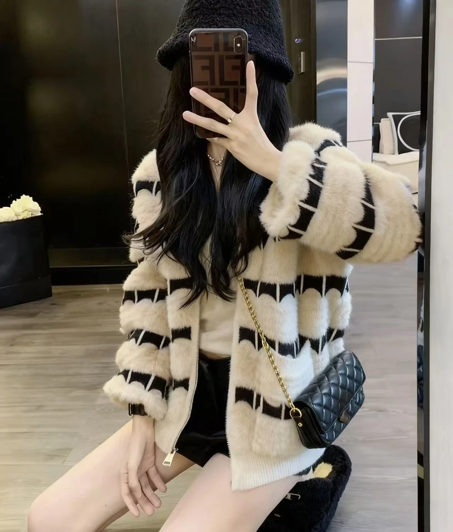 破洞常规款条纹长袖四季毛针织衫秋冬上衣百搭-69211