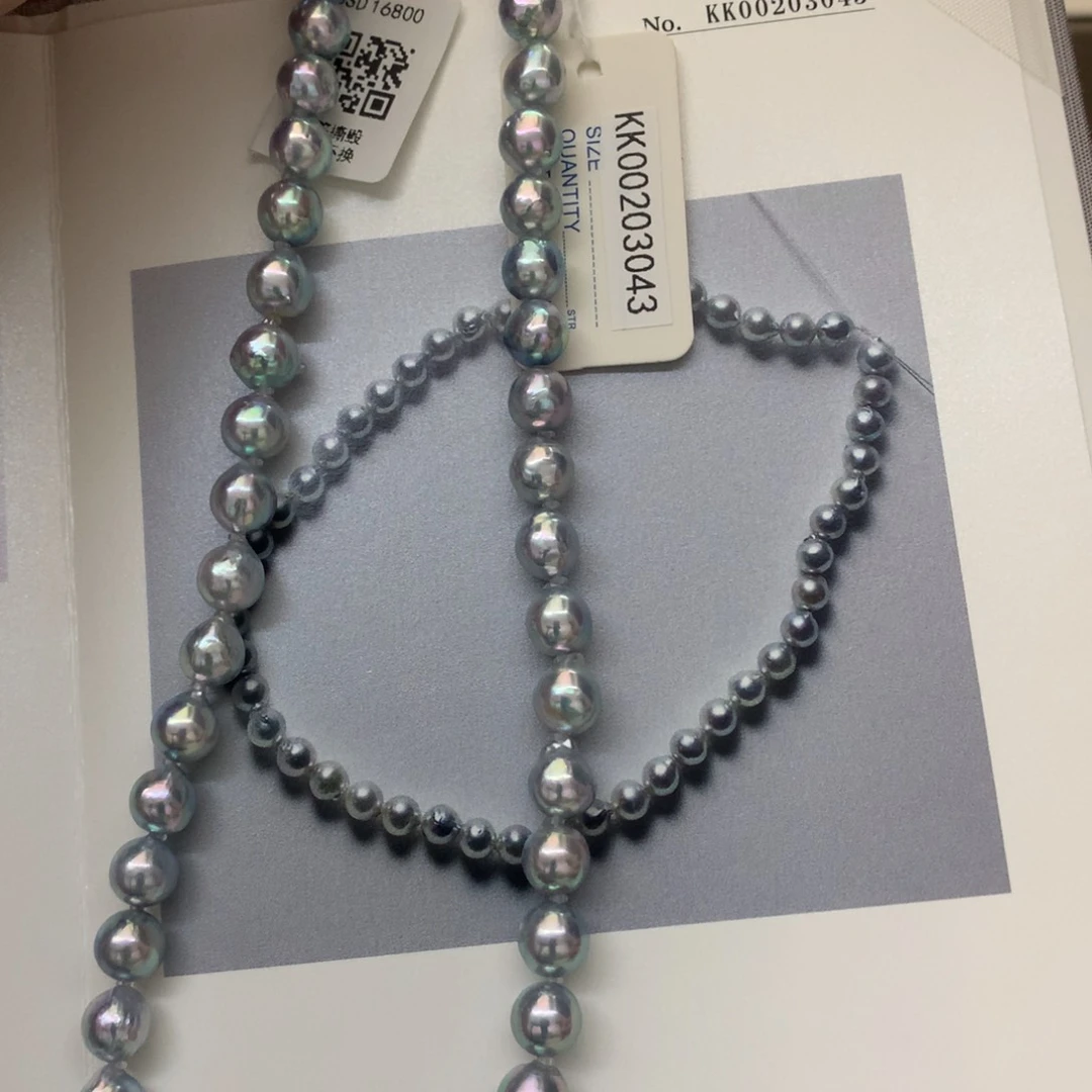 海水珍珠未镶嵌颈饰8-8.5真多麻无调色项链